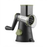 MTG INC 3-in-1 Rotary Cheese Grater and Vegetable Slicer with Suction Base