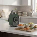 MTG INC Vertical 3-in-1 Rotary Cheese Grater and Vegetable Slicer with Compact Tower Design - Image 3